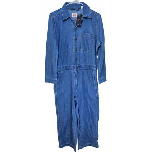 Levi's Denim - Levi's Women's Long Sleeve Blue‎ Denim Overalls Size Small NWT